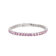 Elegant Pink Gem Tennis Bracelet