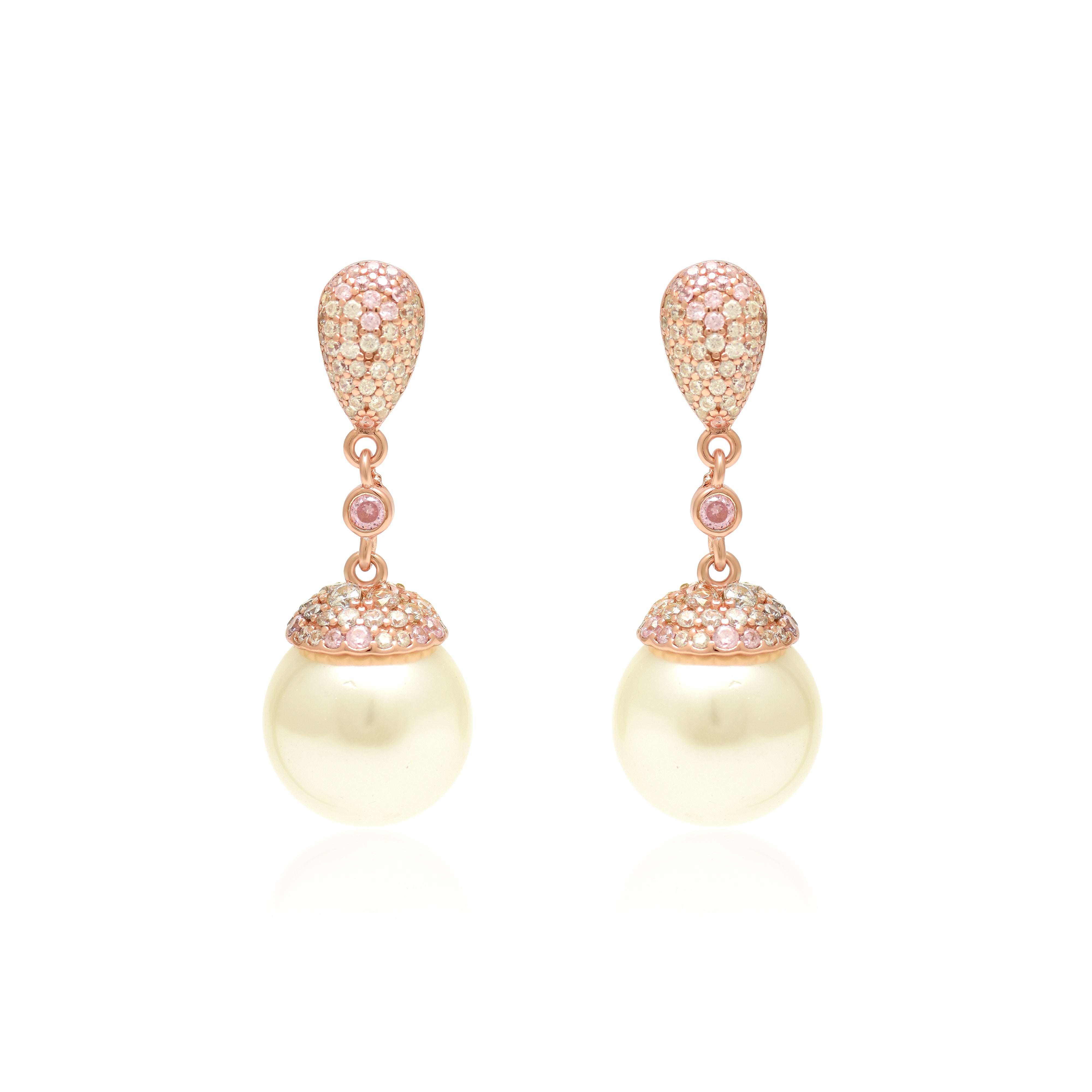 Rosé Pearl Sterling Silver Earrings
