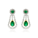 Emerald Drop Statement Earrings