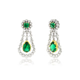 Emerald Drop Statement Earrings