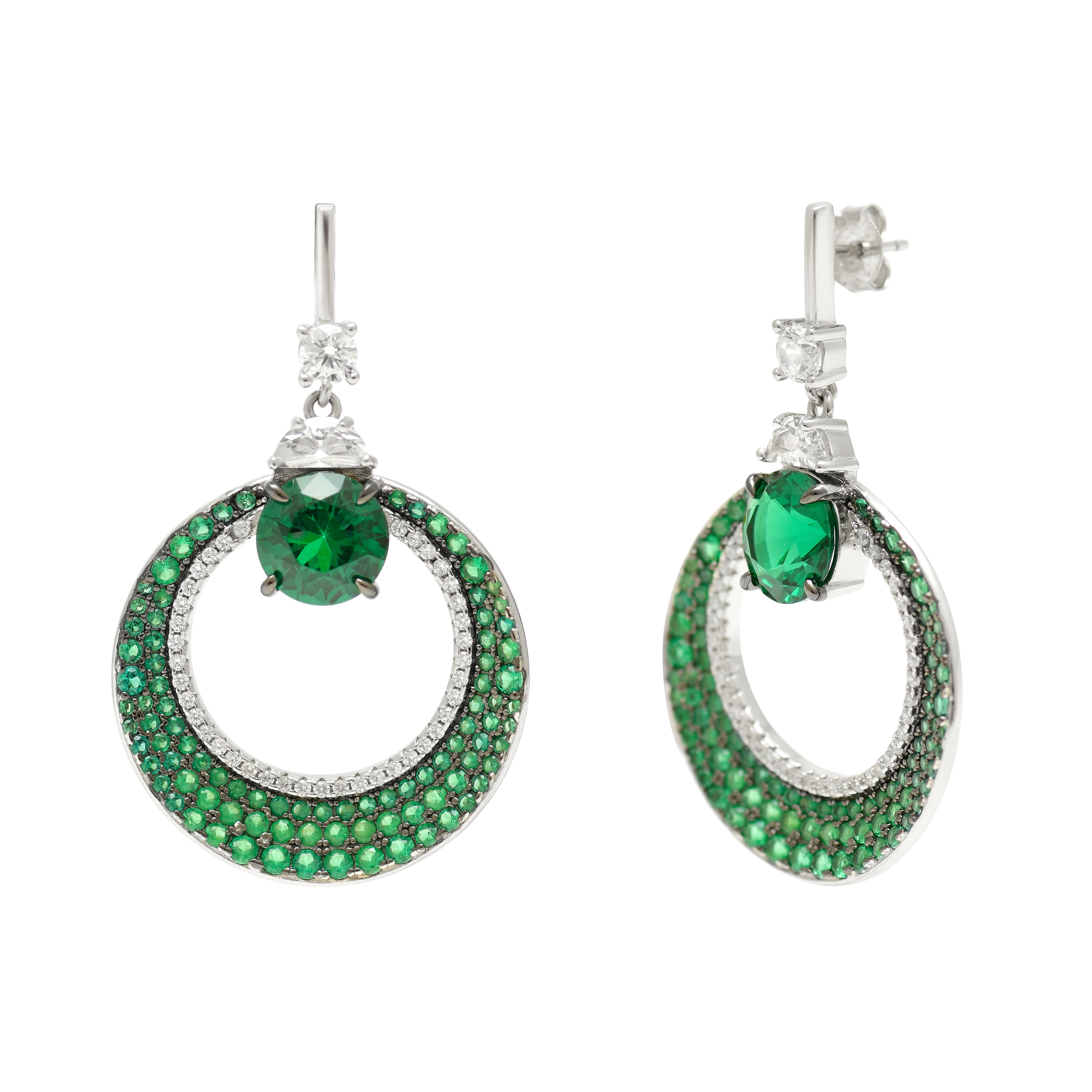 The Emerald Orb Earrings