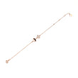Sterling Silver Rose Gold Fan Motif Chain Bracelet