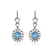 Radiant Blue Oval Sterling Silver Earrings
