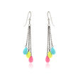 Multicolor Enamel Teardrop Dangle Earrings