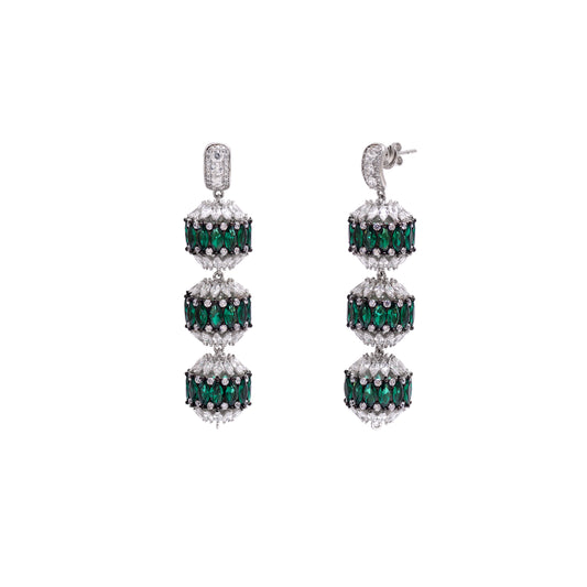 Sparkling Tiered Earrings