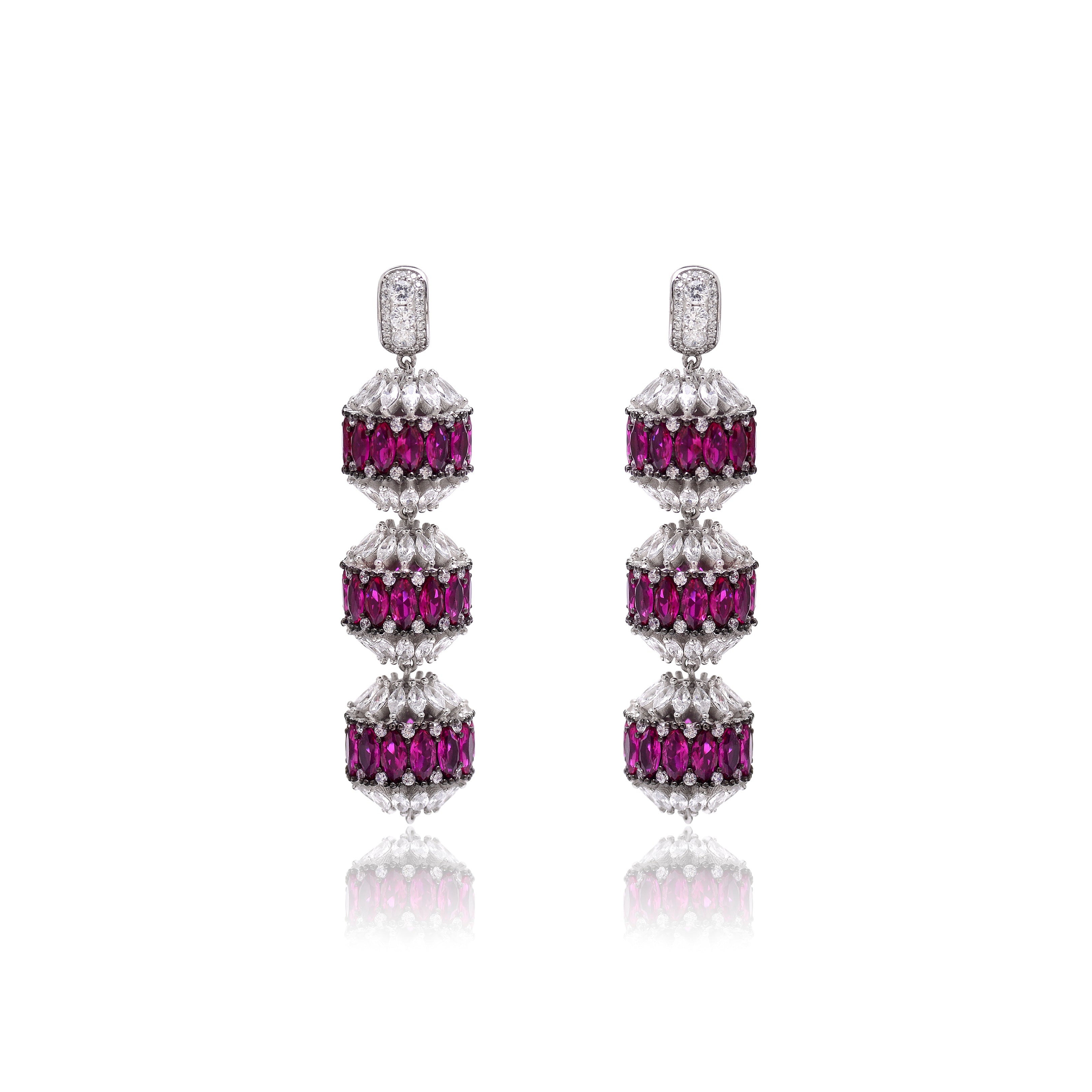 Sparkling Tiered Earrings