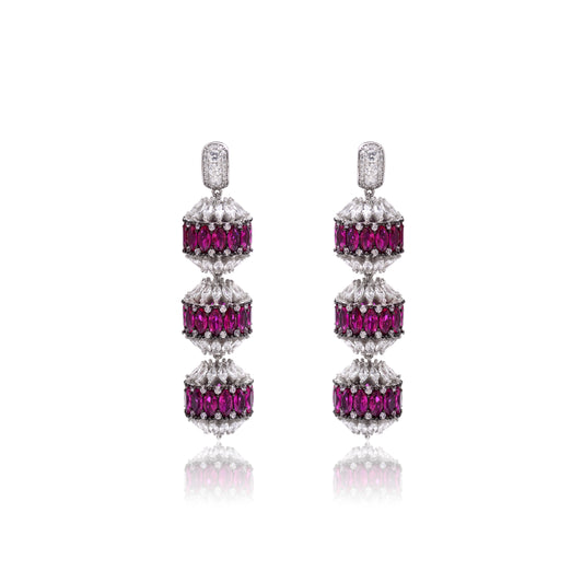 Sparkling Tiered Earrings
