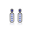 Geometric CZ Drop Earrings In 925 Sterling Silver