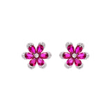 Elegant Flower CZ Studs