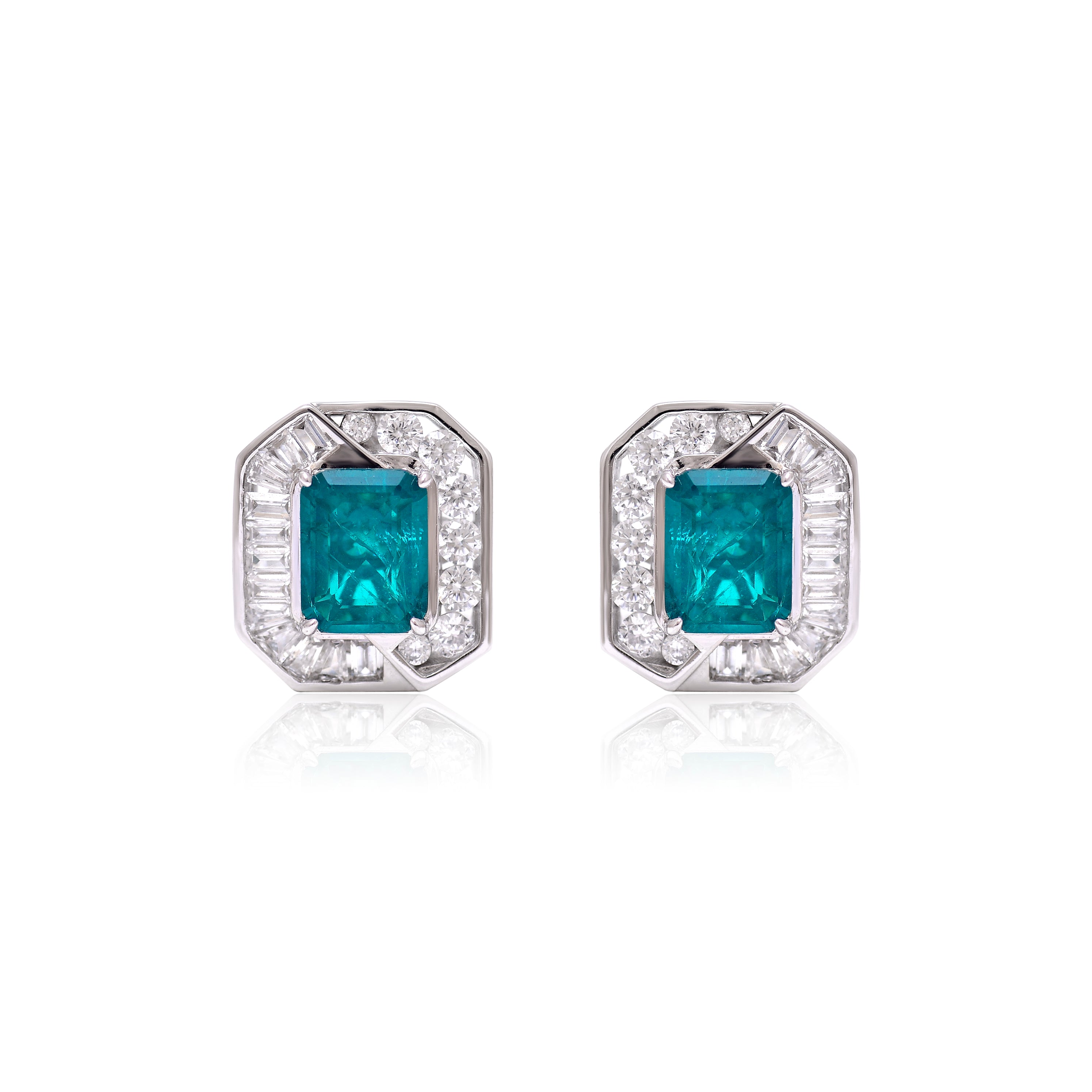 Dazzling Emerald CZ Studs