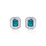 Dazzling Emerald CZ Studs