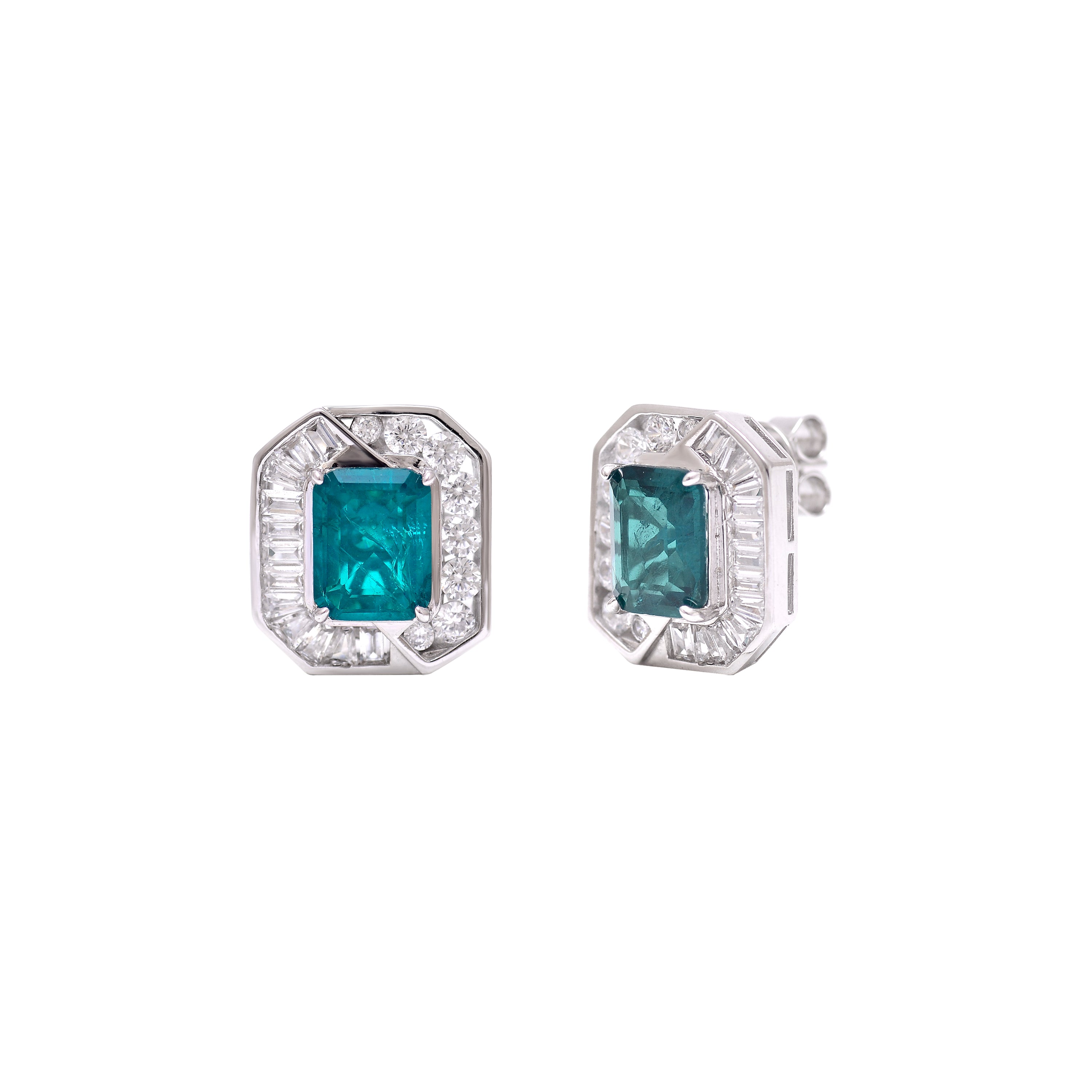 Dazzling Emerald CZ Studs