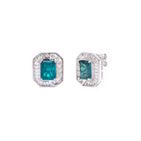 Dazzling Emerald CZ Studs