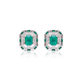 Emerald Cut Deco Studs