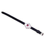 White Mother of Pearl Sterling Silver Floral Strap