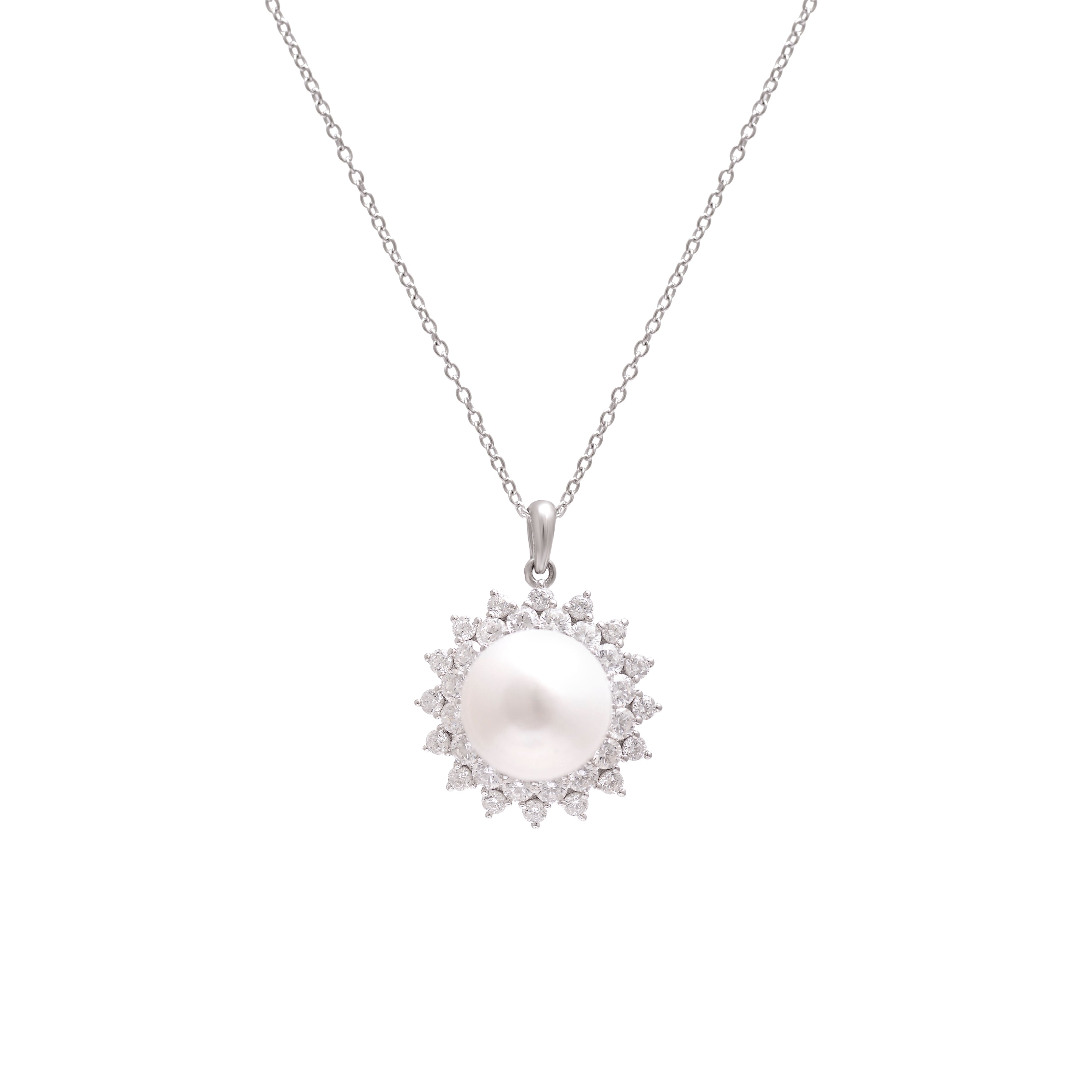 Pearl Radiance Sterling Silver Pendant Set