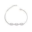 Triple Evil Eye Bracelet 925 Sterling Silver