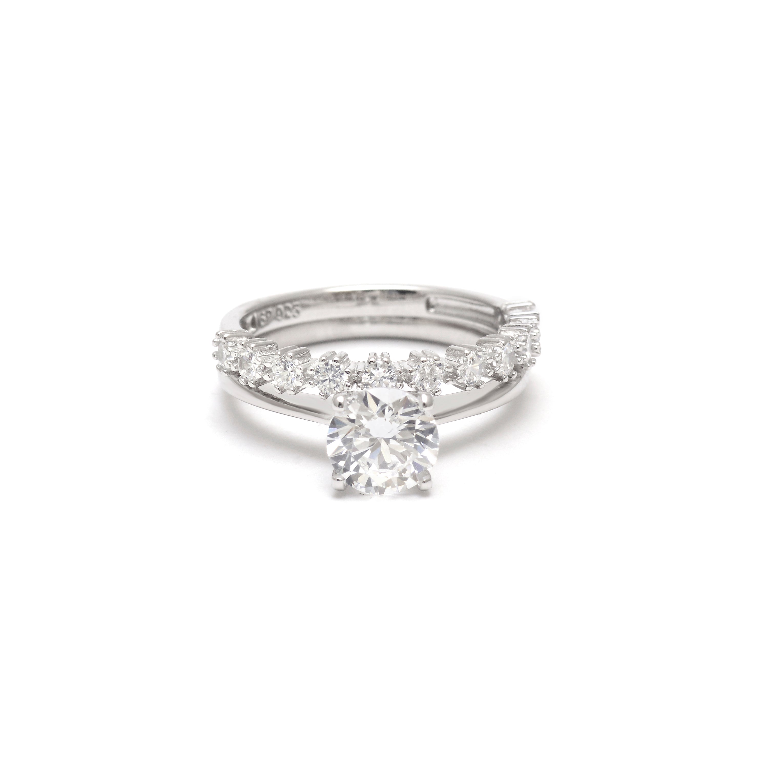 Diamond Stacking Ring 925 Sterling Silver