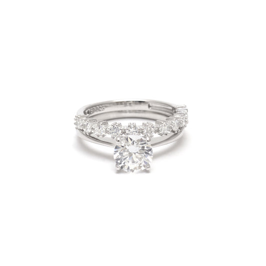 Diamond Stacking Ring 925 Sterling Silver
