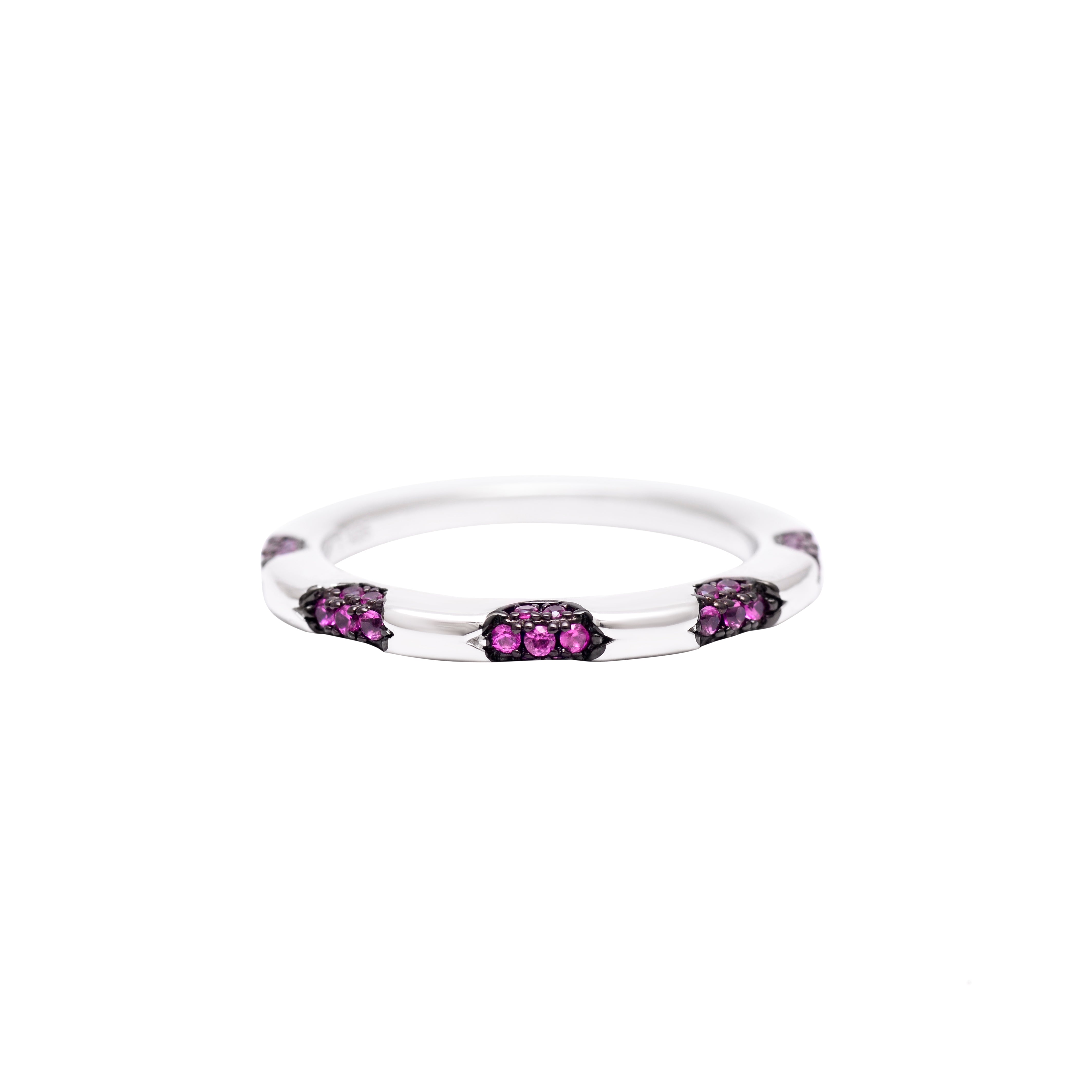 Dainty CZ Band Ring 925 Sterling Silver
