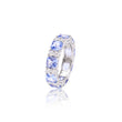 Blue & White CZ Eternity Band 925 Sterling Silver