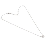 CZ Four-Leaf Clover Pendant Necklace 925 Sterling Silver