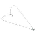 925 Sterling Silver Malachite Clover Pendant