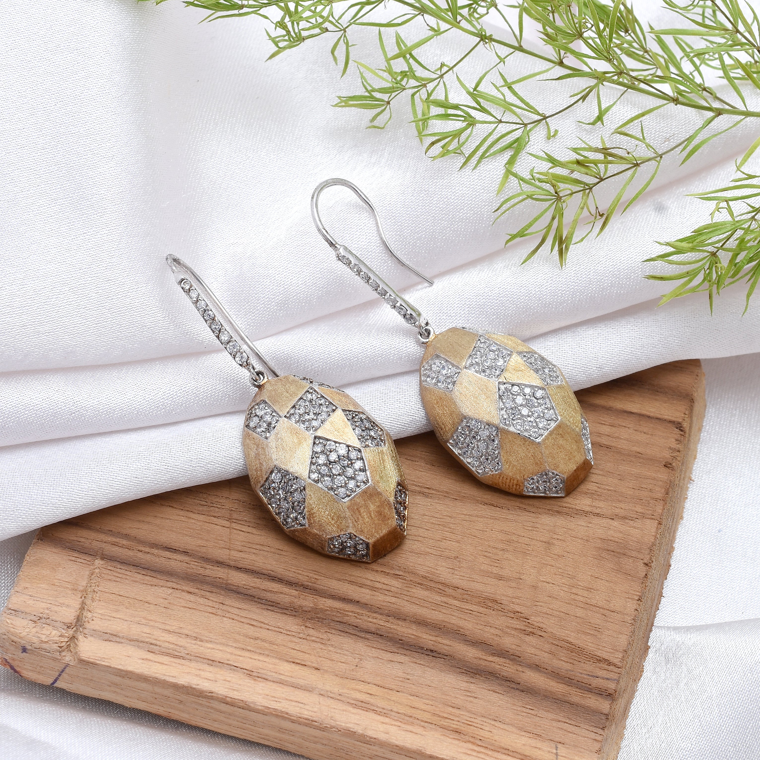 Serpentine Geometric Drop Earrings