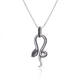 Zirconia Serpent Sparkle Pendant