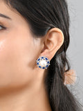 Blue Aura Pearl Sterling Silver Earrings