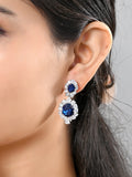 Midnight Elegance Sterling Silver Earrings