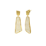 golden Enamel dangling earring