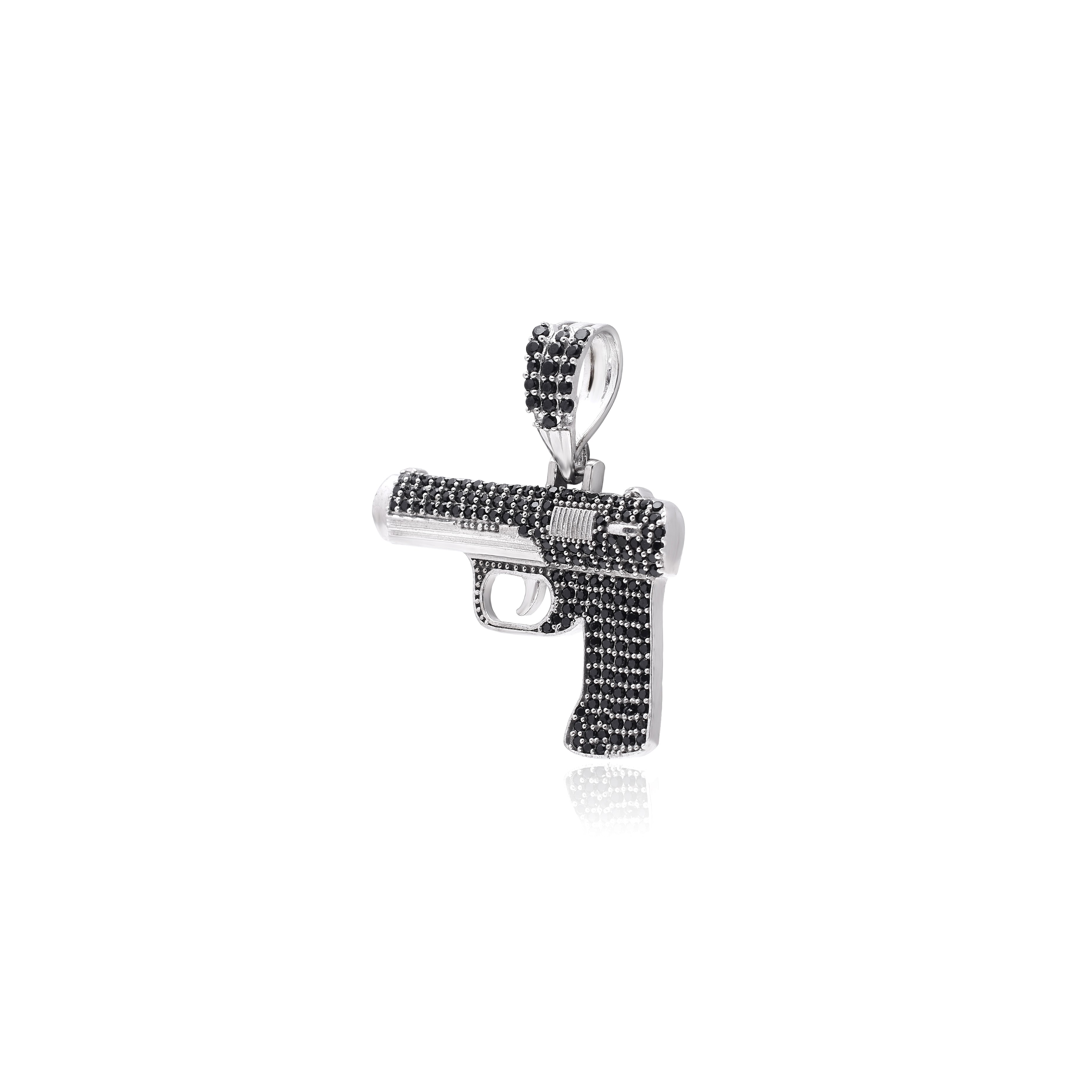 Silver Pistol Pendant