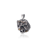 Silver Oxidized Tiger Pendant