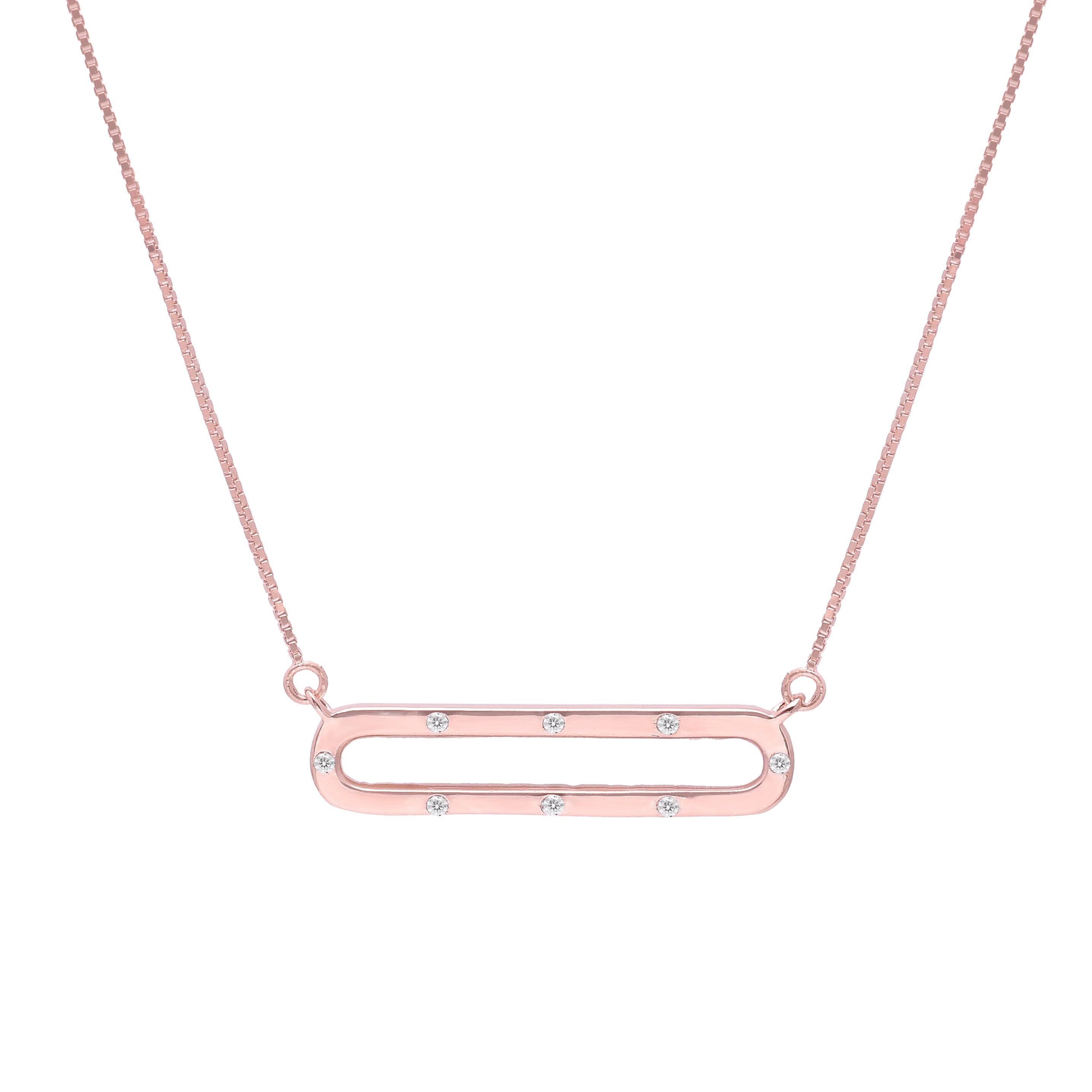 Silver Mother of Pearl Bar Necklace