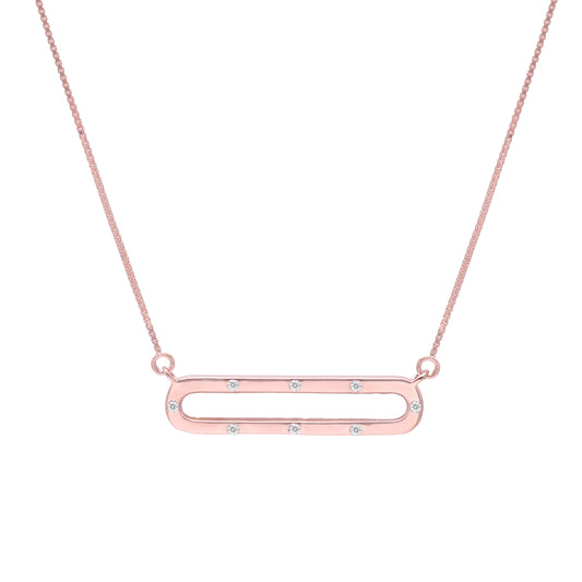 Silver Mother of Pearl Bar Necklace