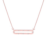 Silver Mother of Pearl Bar Necklace