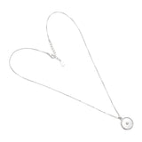 Silver Mother of Pearl Diamond Chain pendant