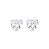 Classic Heart Solitaire Studs