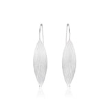 Textured Matte Leaf Drop Earrings