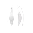 Textured Matte Leaf Drop Earrings