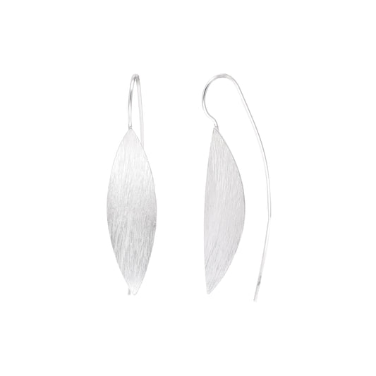 Textured Matte Leaf Drop Earrings