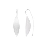 Textured Matte Leaf Drop Earrings