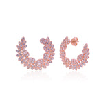 Rose Gold Crescent Earrings