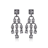 Black Rhodium Plated Cubic Zirconia Earrings