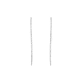 Silver Elegant Studded Hoop Earrings