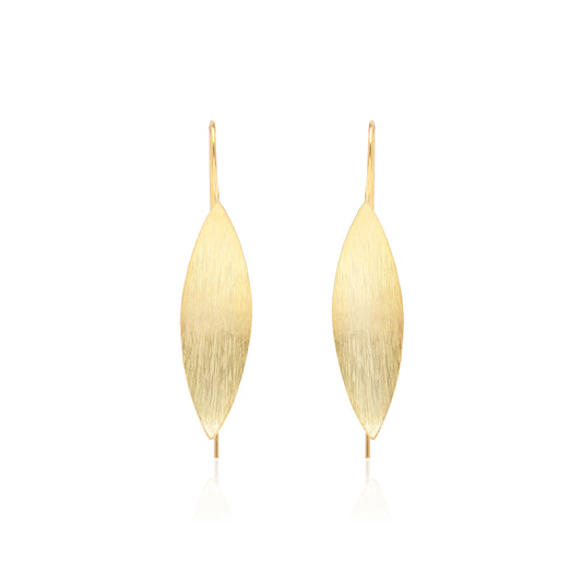 Leafy Elegance Golden Earrings