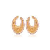 Golden Cubic Zirconia Earrings