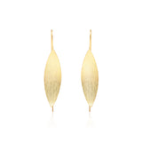 Textured Matte Leaf Drop Earrings