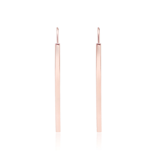 Rose Gold Bar threader earring